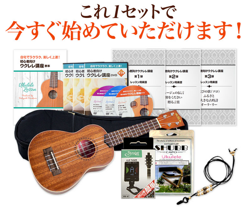 ウクレレ講座DVD楽器セットEnR